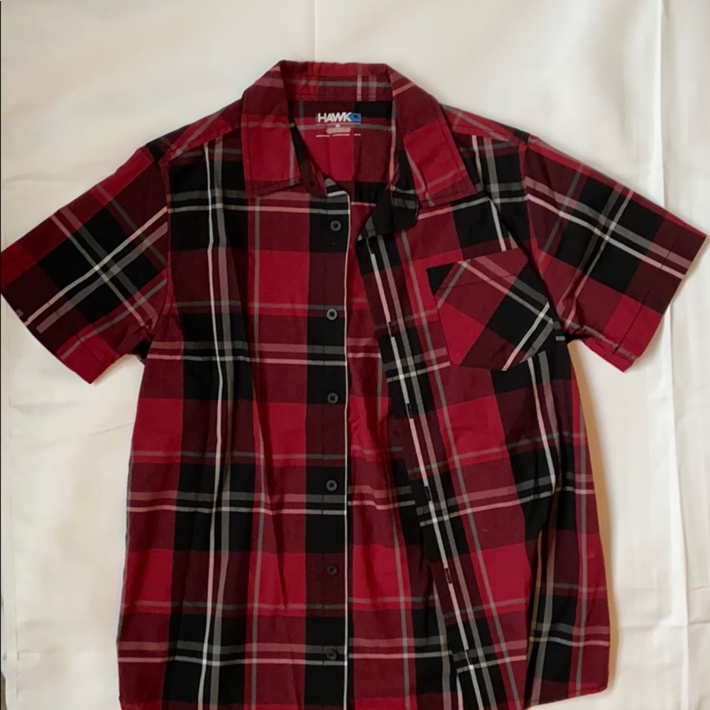 Red Plain Button down shirt